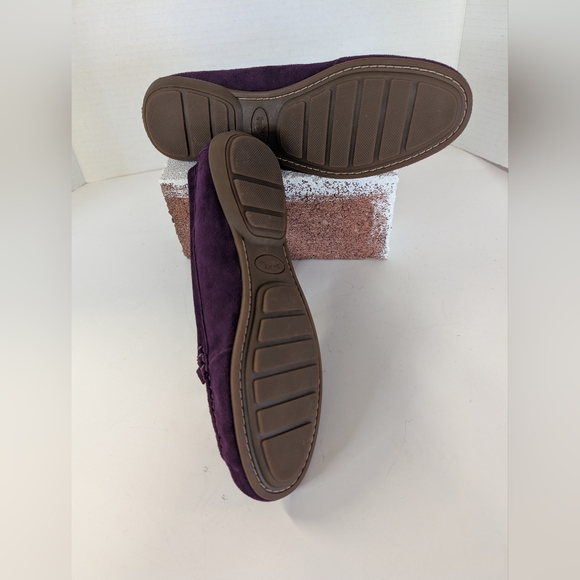 Coach Suede Purple Loafers Size 7 - Picture 2 of 3